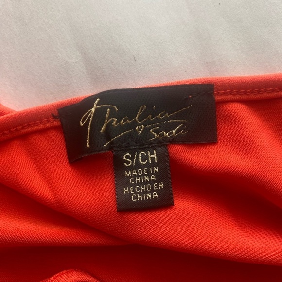 Thalia Sodi Coral Orange Maxi High Low Sleeveless Dress Size Small New. - Picture 8 of 9